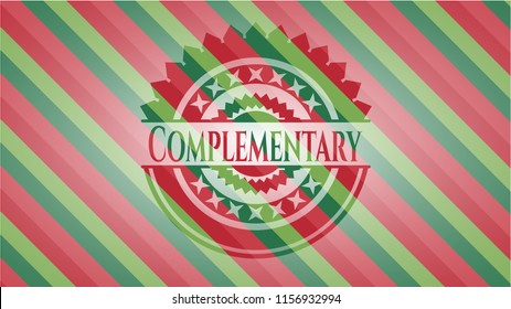 Complementary christmas emblem background.