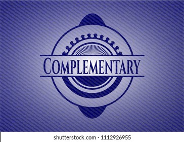  Complementary emblem with denim texture