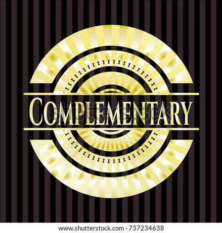Complementary gold badge or emblem
