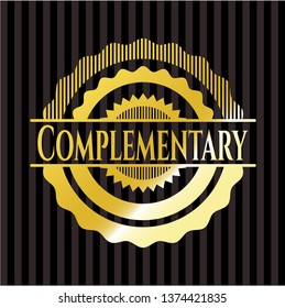 Complementary golden badge or emblem