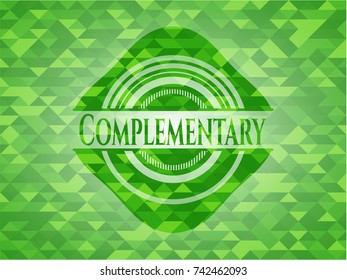 Complementary green mosaic emblem Complementary green mosaic emblem