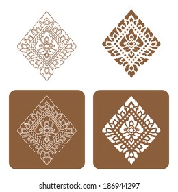 Complementary Icon of Line Thai Art Vector illustration.