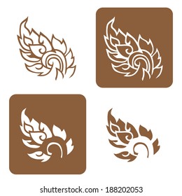 Complementary line thai art illustration.