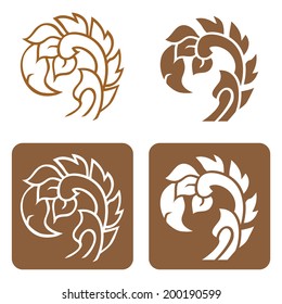 Complementary line thai art illustration.