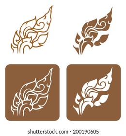 Complementary line thai art illustration.