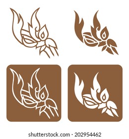 Complementary line thai art illustration.