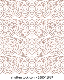 Complementary Line Thai Pattern Art, vector illustration. 