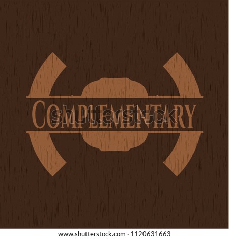 Complementary realistic wooden emblem