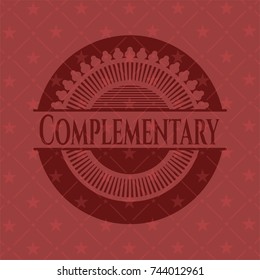 Complementary red emblem. Retro
