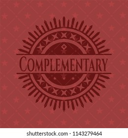 Complementary red emblem. Vintage.