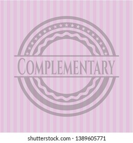 Complementary retro pink emblem. Vector Illustration. Detailed.