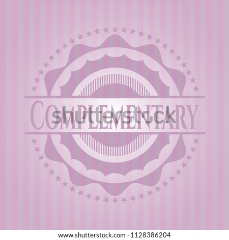 Complementary retro style pink emblem