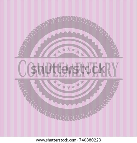 Complementary retro style pink emblem