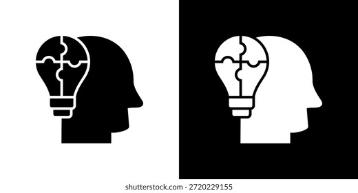 Icono de habilidades complementarias relleno en blanco y negro.