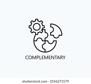 Complementary Vector, Icon Or Logo Sign Symbol Illustration