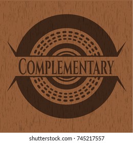 Complementary wood emblem. Retro