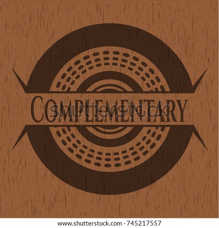 Complementary wood emblem. Retro