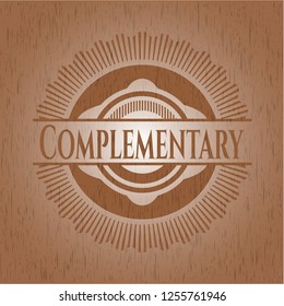 Complementary wood emblem. Vintage.