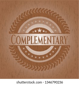 Complementary wood emblem. Vintage.