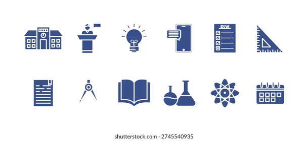 Complete Academic Study and Training Icons Pack, Learning Resources and Classroom Symbols, Modern UI Outline Vector Set.eps10