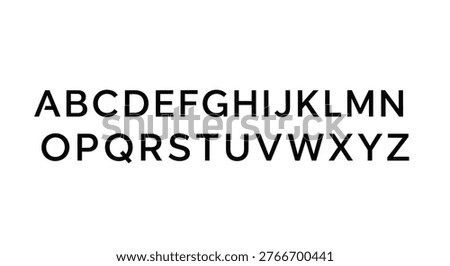 Complete alphabet displayed in bold black lettering as a distinct silhouette