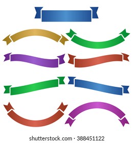 Complete of banners and ribbons. Vector set For your projects.