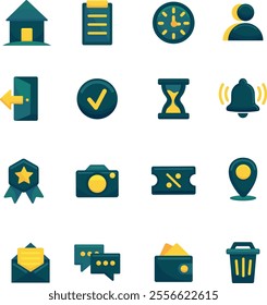 
a complete and best collection of colored icon designs for your business and mobile application needs
