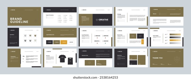 Complete Brand Identity Guidelines Template, Professional Logo Presentation
Modern Brand Guidelines Template