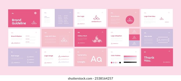 Complete Brand Identity Guidelines Template, Professional Logo Presentation
Modern Brand Guidelines Template