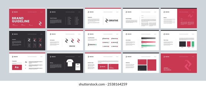 Complete Brand Identity Guidelines Template, Professional Logo Presentation
Modern Brand Guidelines Template