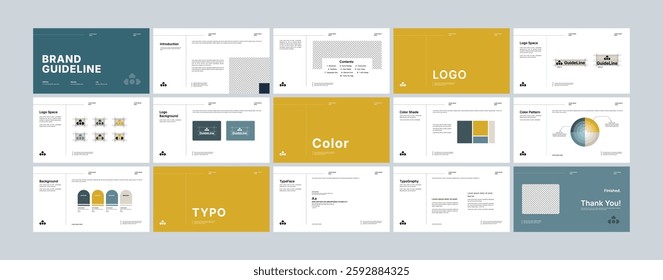 Complete Brand Identity Guidelines Template, Professional Logo Presentation

