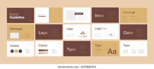 Complete Brand Identity Guidelines Template, Professional Logo Presentation
