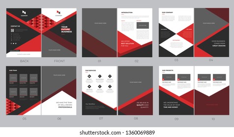 Complete brochure set for your business with all important pages included