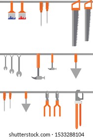 complete builder equipment for making houses and buildings. with a white background
