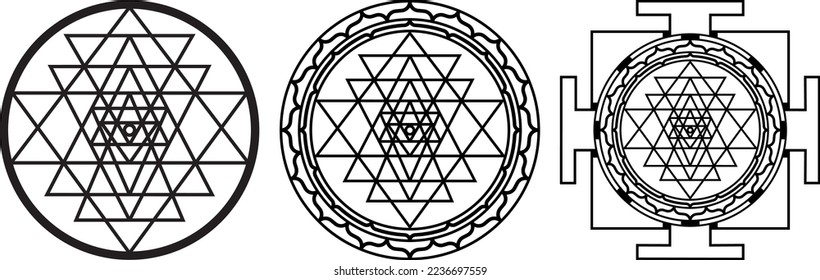Complete bundle with the Sri Yantra, created using sacred geometry.