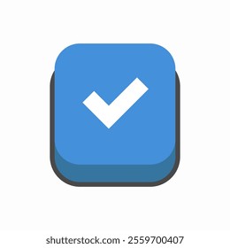 complete check mark button icon sign vector