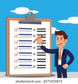 Complete checklist or finishing checkbox, task done within deadline, complete tasks list or project, Job description, qualification and requirement for job position, working scope document,