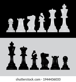 complete chess vector illustration bundle set