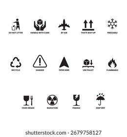 Colección completa de los iconos de envío universal
