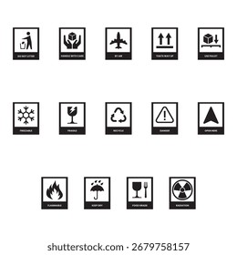 Komplette Kollektion von Universal Shipping Icons Set

