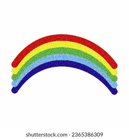 complete color curved brush rainbow vector illustration