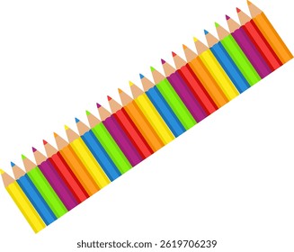 Ilustración completa del marco del lápiz de color