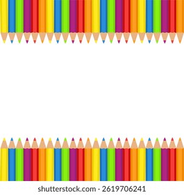 Complete Colored Pencil Frame Illustration