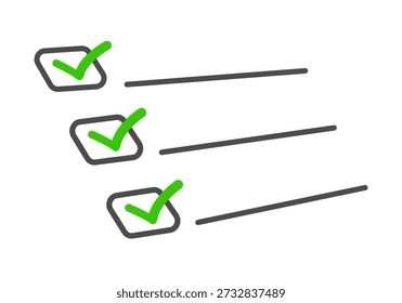 Complete to do list concept Check list on white background Vector illustration