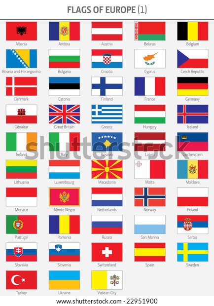 Complete Flags European States Stock Vector (Royalty Free) 22951900