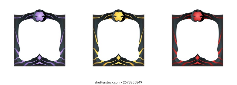 complete game avatar frame with abyss world theme and three colors for in-game materials and profile frame