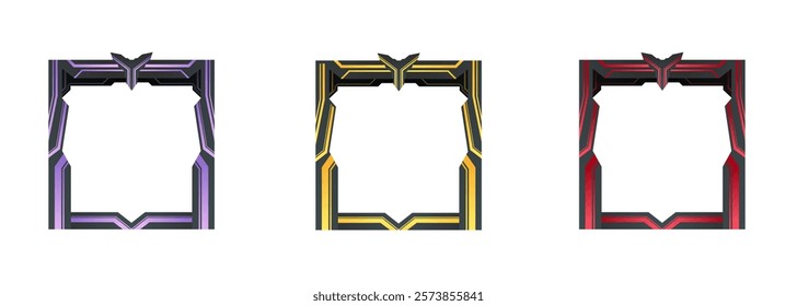 complete game avatar frame with classic theme and three colors for in-game materials and profile frame