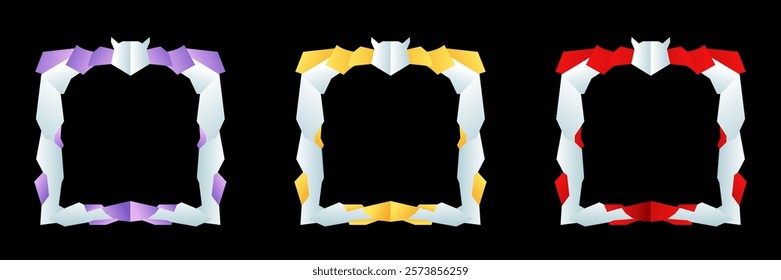 complete game avatar frame with modern knight theme and three colors for in-game materials and profile frame