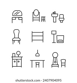 A complete home or office furniture icon, Simple Set is suitable for any purpose. Web design, mobile apps.