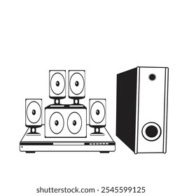 a complete home theater DVD set.vector illustration eps 10
